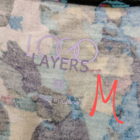 4/$25 LOGO layers summer multi color top sleeveless high low size medium - Picture 6 of 7